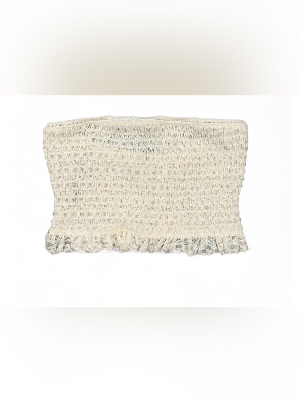 Free people Ivory Lace Smocked Tube Top